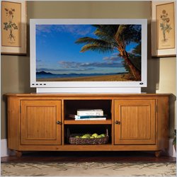 Home Styles Furniture Ponderosa Wood Corner TV Stand in Pine
