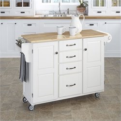 Home Styles Furniture Kitchen Cart in White