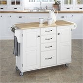 Home Styles Furniture Kitchen Island Cart in White