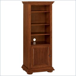 Home Styles Furniture Homestead Wood 6 Shelf Audio Rack/Bookcase in Distressed Oak