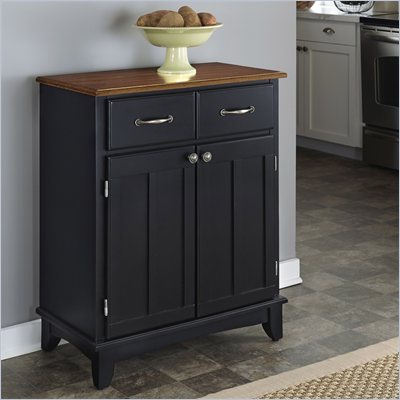 Home Styles Furniture Buffet Server in Black and Cottage Oak
