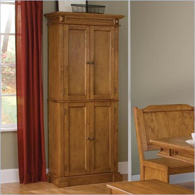 Home Styles Kitchen Pantry in Distressed Oak Finish