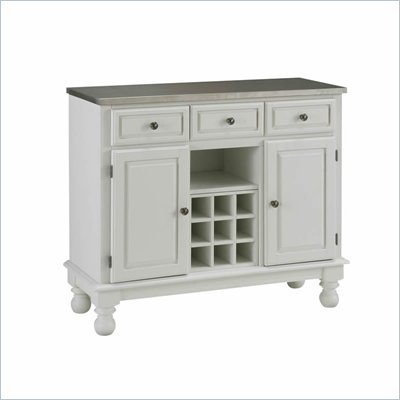 Home Styles Premier Steel Top Buffet Server in White