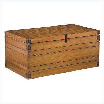 Home Styles Large Planked Storage Blanket Chest in Honey Oak Finish