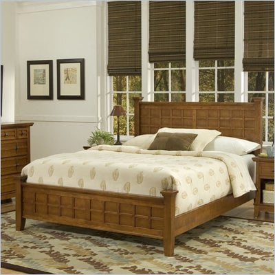 Home Styles Arts & Crafts Queen Bed in Cottage Oak Finish