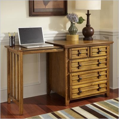 Home Styles Arts & Crafts Expand-a-Desk in Cottage Oak Finish