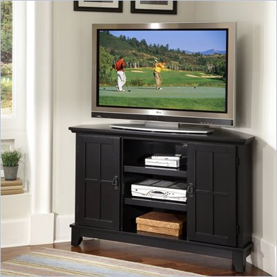Home Styles Arts & Crafts Corner Entertainment TV Stand in Black