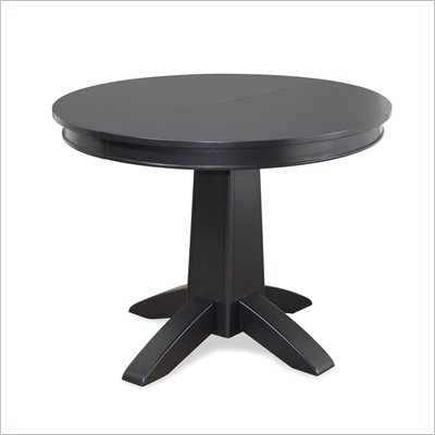 Home Styles Arts & Crafts Round Dining Table in Black