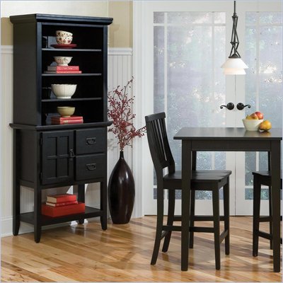 Home Styles Arts and Crafts Baker's Rack in Ebony