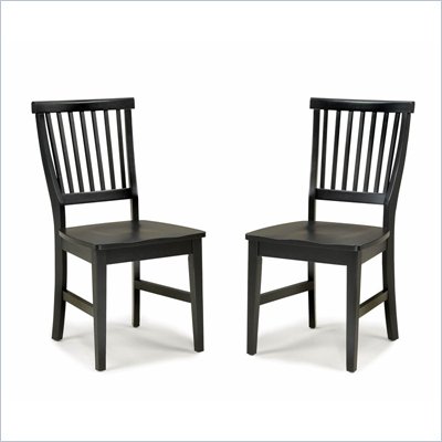 Home Styles Arts and Crafts Wood Side Chair in Ebony Finish (Set of 2)
