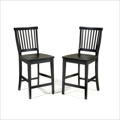 Home Styles Arts and Crafts 24" Bistro Stool in Ebony