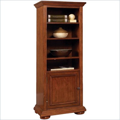 Home Styles Furniture Homestead Wood 6 Shelf Audio Rack/Bookcase in Distressed Oak