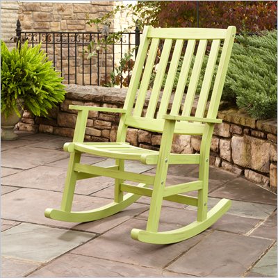 Home Styles Bali Hai Outdoor Rocking Chair in Limeade Finish