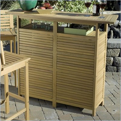 Home Styles Bali Hai Bar Cabinet in Natural