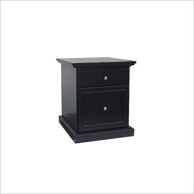 Home Styles Furniture Bedford Solid Hardwood 2 Drawer Mobile File Storage Cabinet in Ebony Finish