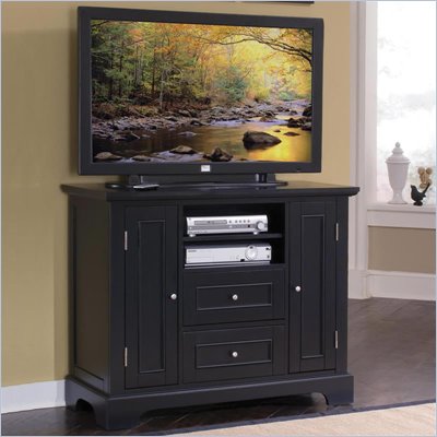 Home Styles Bedford Compact 44 Inch TV Stand in Black Finish