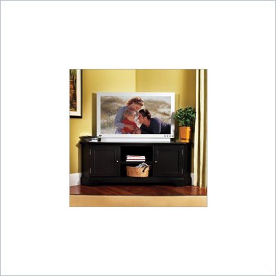 Home Styles Furniture Bedford Wood Corner LCD/Plasma TV Stand in Black