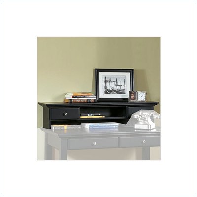 Home Styles Furniture Bedford Solid Wood Student Desk Hutch in Ebony Finish