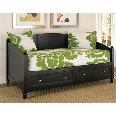 Home Styles Bedford Storage Wood Daybed in Black