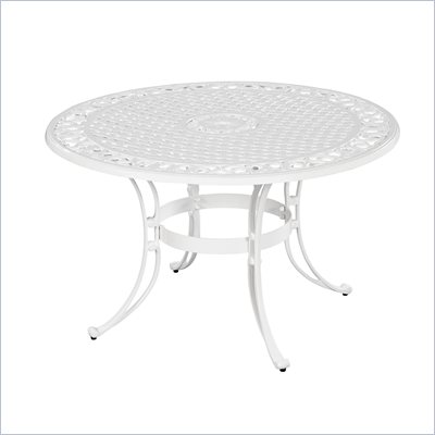 Home Styles Biscayne 42" Round Dining Table in White Finish