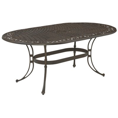 Home Styles Biscayne Oval Outdoor Dining Table in Rust Finish