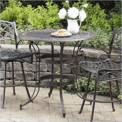 Home Styles Biscayne High Top Bistro Table in Rust Finish