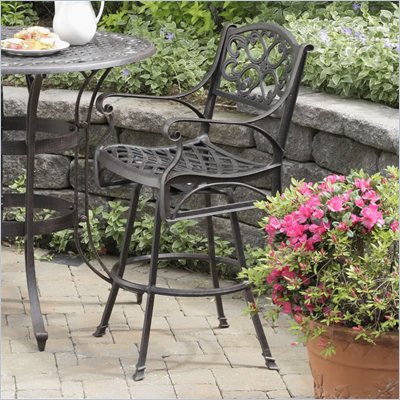Home Styles Biscayne Swivel Stool in Rust Finish