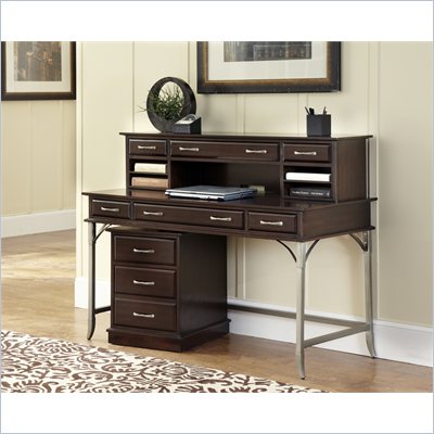 Home Styles Bordeaux Executive Desk, Hutch and Mobile File in Espresso