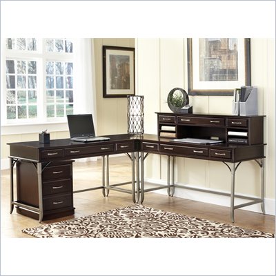 Home Styles Bordeaux Corner "L" Desk in Espresso