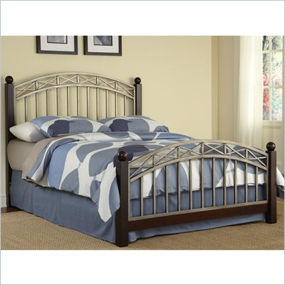 Home Styles Bordeaux Bed in Espresso and Antique Pewter
