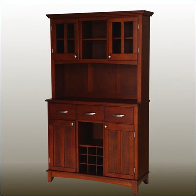 Home Styles Furniture Cherry Buffet with 2-Door Hutch