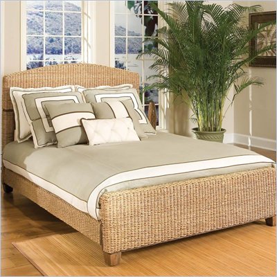 Home Styles Queen Cabana Banana Natural Woven Panel Bed in Honey
