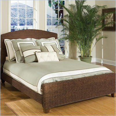 Home Styles Queen Cabana Banana Woven Panel Bed in Cocoa Finish