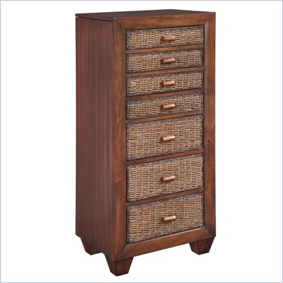 Home Styles Cabana Banana Lingerie Chest / Jewelry Armoire in Cocoa Finish
