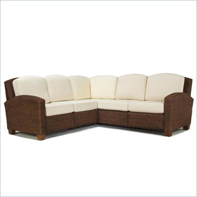 Home Styles Cabana Banana L-Shape Sectional Sofa in Cocoa