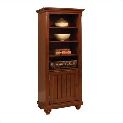 Home Styles Furniture Chesapeake Wood Audio Rack/Bookcase in Cherry