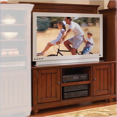 Home Styles Furniture Chesapeake Wood TV Stand with Back Panel in Cherry