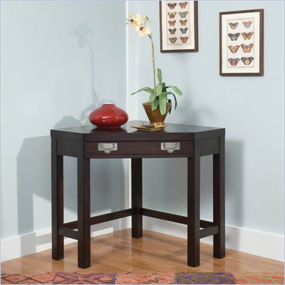 Home Styles City Chic Corner Laptop Desk / Occasional Table in Espresso