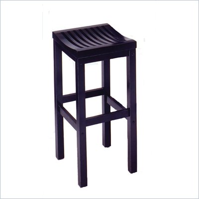 Home Styles Furniture Contour 29" High Black Solid Hardwood Bar Stool