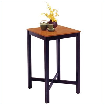 Home Styles Furniture Contour Black and Oak Veneer Pub Table