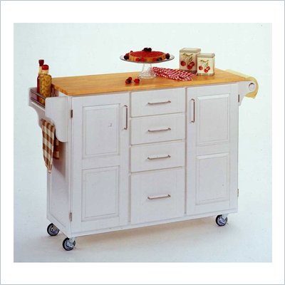 Home Styles Furniture Kitchen Cart in White