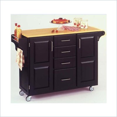 Home Styles Furniture Kitchen Cart in Black