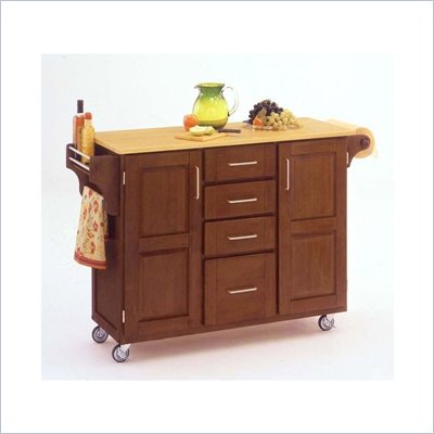 Home Styles Furniture Kitchen Cart in Cottage Oak