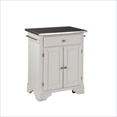 Home Styles Premier Create-a-Cart 28 inch Steel Top Kitchen Cart in White