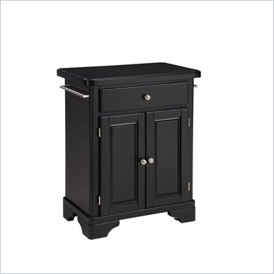 Home Styles Premier Create-a-Cart 28 Inch Wood Top Kitchen Cart in Black
