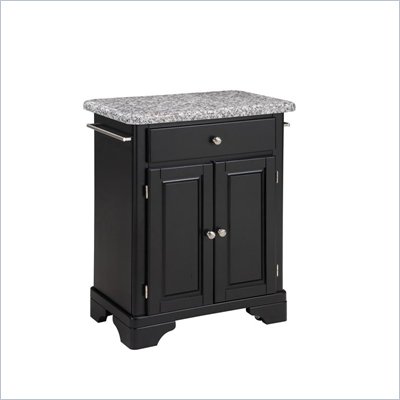 Home Styles Premier Create-a-Cart 28 inch Grey Granite Top Kitchen Cart in Black