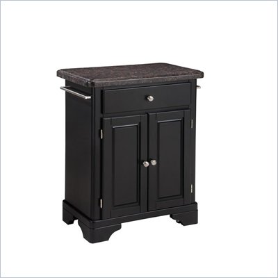 Home Styles Premier Create-a-Cart 28 Inch Salmon Granite Top Kitchen Cart in Black