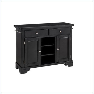 Home Styles Premier Create-a-Cart 45 Inch Wood Top Kitchen Cart in Black
