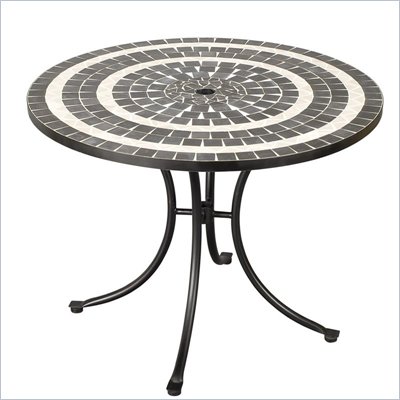 Home Styles Delmar Table in Black & Gray
