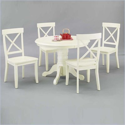 Antique White Dining Furniture on Furniture 42  Round Pedestal Casual Dining Table In Antique White